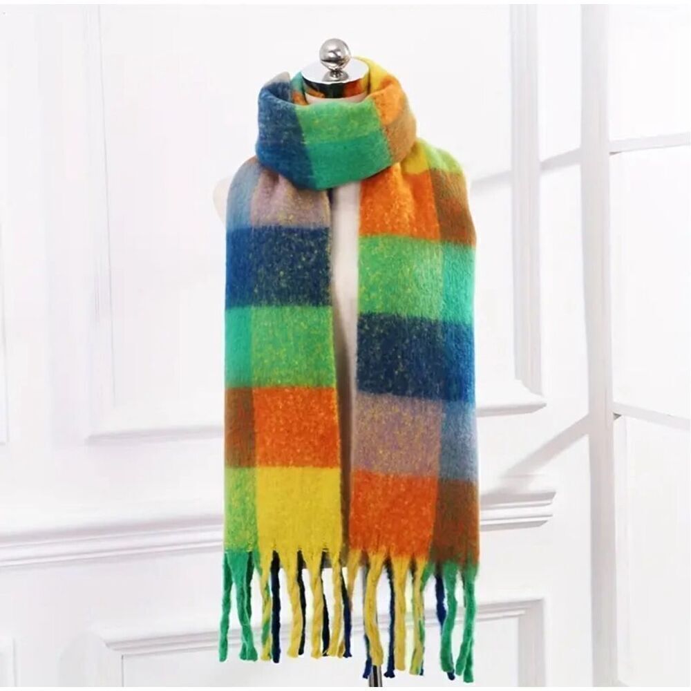 Multi color oversized scarf